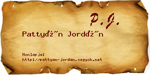 Pattyán Jordán névjegykártya